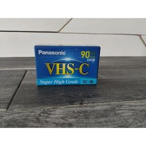 Panasonic TC-30 VHS-C Super High Grade 90 min SHG Compact Video Cassette New